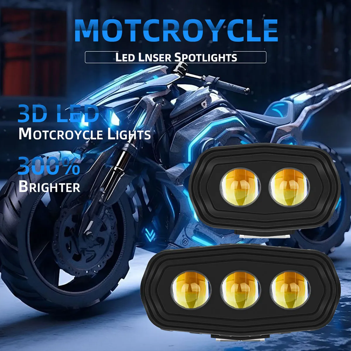 Phare de moto à 3 LED, project - Badminton Flash avis et prix